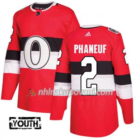Ottawa Senators Dresy Dion Phaneuf 2 Červená 2017-2018 Adidas Classic Authentic - Dětské